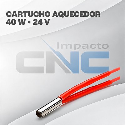 Cartucho Aquecedor Cerâmico 40W - 24v (6 x 20mm)