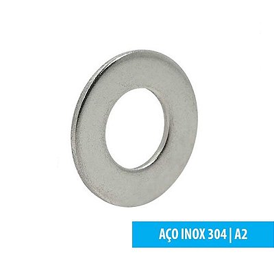 Arruela Lisa - DIN 125 A - M3 - Aço Inox A2