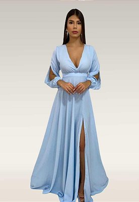 Vestido Madrinha de Casamento Azul Serenety Jade Nana Marie