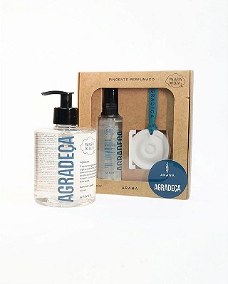 Kit Agradeça - Pingente Perfumado e Sabonete Líquido 350ml - Arana