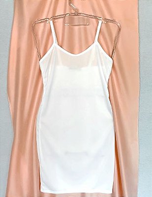 Vestido Curto Forro Branco @usemika Feminino