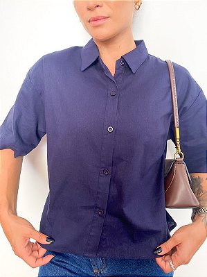 Camisa Viscolinho Manga Curta Isis @usemika Feminino