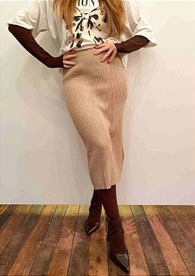 Saia Modal De Lurex Ivone @usemika Feminino