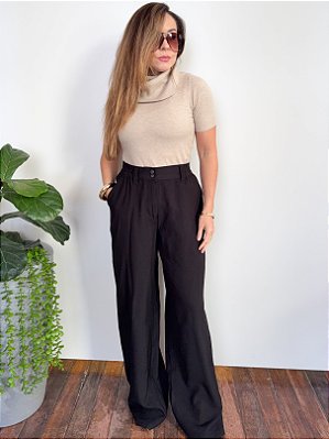 Calça Wide Leg Alfaiataria Marant Laura @usemika Feminino