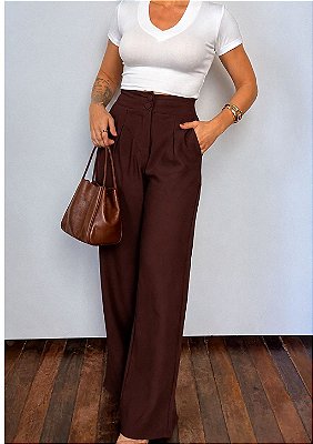 Calça Alfaiataria Marant Wide Leg Antonia @usemika Feminino
