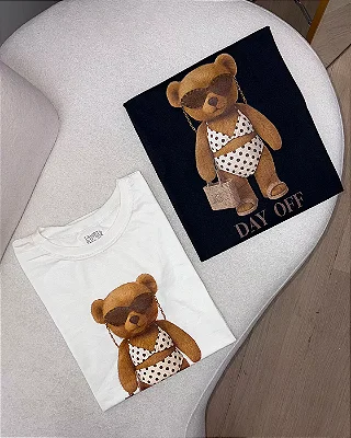 Tshirt Meia Malha Urso de Biquini Natalia @usemika Feminino