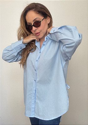 Camisa Tricoline Com Amarração Lateral Flavia @usemika Feminino