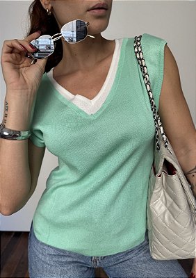 Blusa Modal Sobreposta Decote V Priscila @usemika Feminino