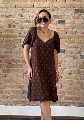 Vestido Viscose Decote Canoa Vitória @usemika Feminino