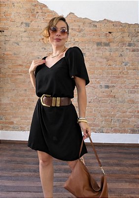 Vestido Viscose Decote Canoa Vitória @usemika Feminino