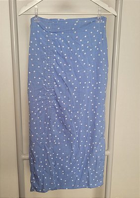 Saia Viscose Poá com Fenda Nádia @usemika Feminino