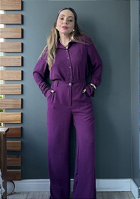 Conjunto Duna Camisa com Botões e Calça Matilda @usemika Feminino