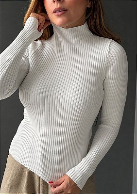 Blusa Cacharrel Modal Canelado com Gola Rebeca @usemika Feminino