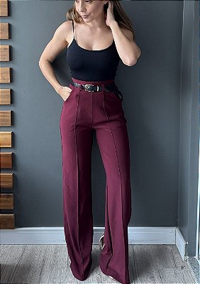Calça Zara Flare Com Cinto Celina @usemika Feminino