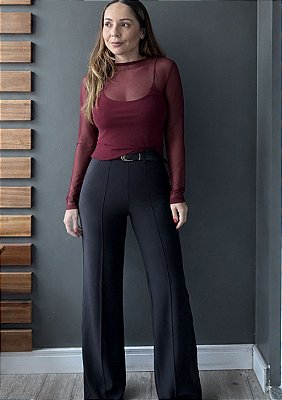 Calça Zara Flare Com Cinto Celina @usemika Feminino