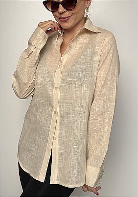 Camisa Viscolinho Básica Tradicional Bruna @usemika Feminino