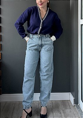 Calça Jeans Balloon Estonada Mônica @usemika Feminino