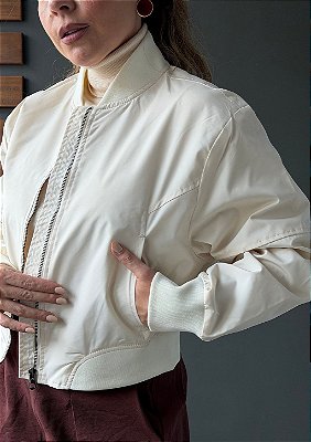Jaqueta Nylon Bomber com Ribana Renata @usemika Feminino