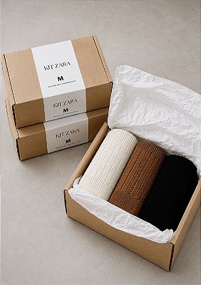 Kit Blusa Poliamida Texturizada Regata Zara Marrom Claro, Off e Preto @usemika Feminino