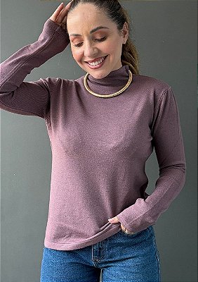 Blusa Modal Ampla Meia Gola Tatiana @usemika Feminino