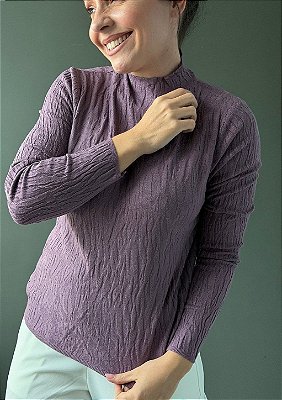 Blusa Modal Slim Malhado Fernanda @usemika Feminino