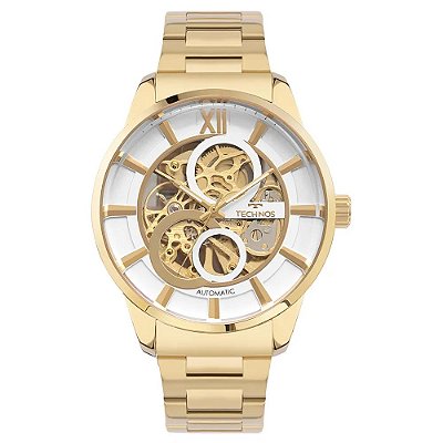 Relógio Technos Masculino Automatico Dourado - G3265AQ/1K *