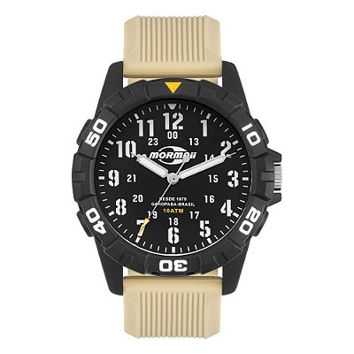 Relógio Mormaii Masculino Casual Bege/Preto - MOPC21JALMX/8X