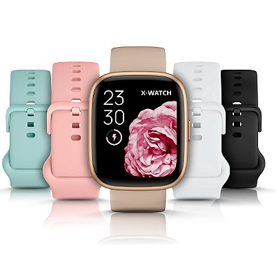 Relogio Smartwatch Unissex Alexa X-Watch XSWUQPI011A Troca Pulseira