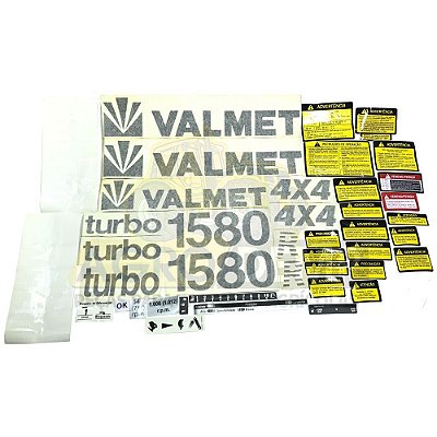 JOGO DE DECALQUE ADESIVO - VALMET 1580 - 4X4 TURBO - 80795300