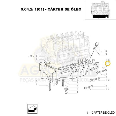 CARTER DE ÓLEO DO MOTOR - FORD / NEW HOLLAND 8630 / 8830 - 4841296