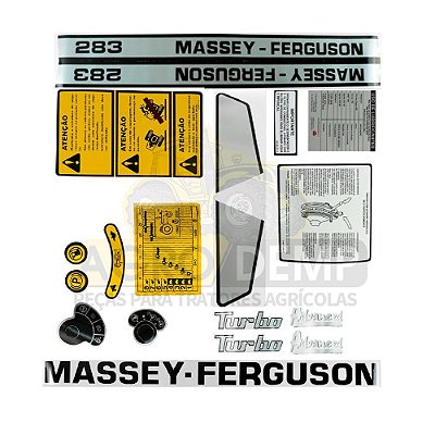 KIT JOGO DE DECALQUE DA CABINE (TRATORMOTOS) - MASSEY FERGUSON 283 ADV - T0243064