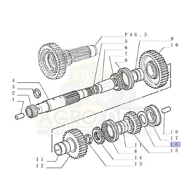 ANEL DE ENCOSTO TRANSMISSÃO ENGRENAGEM REDUTOR CENTRAL NEW HOLLAND 8430 / 8630 / 8830 - 5120892