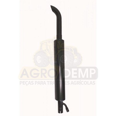 SILENCIOSO TUBO DE ESCAPE COM SAIDA TURBO (ORIGINAL CNH) NEW HOLLAND - TS6000 / TS6020 / TS6030 / TS6040 (SEM CABINE) - 87644247