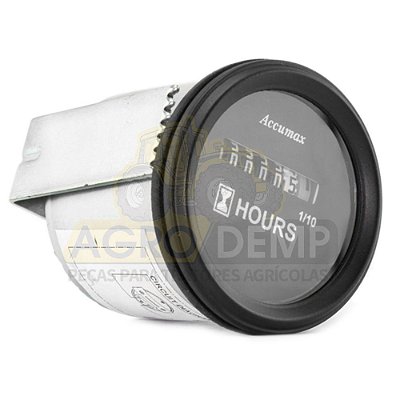 HORÍMETRO ELETRICO (12V/24V / 52MM / ACCUMAX) VALTRA 1280R / 1580 / 1780 - 685 / 785 - 80100900