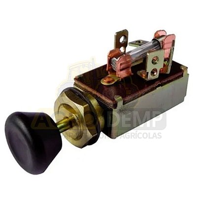 INTERRUPTOR CHAVE DE LUZ FAROL DIANTEIRO 3 POSIÇÕES MASSEY FERGUSON  50 / 55X / 65X / 85X / 95X - 488959