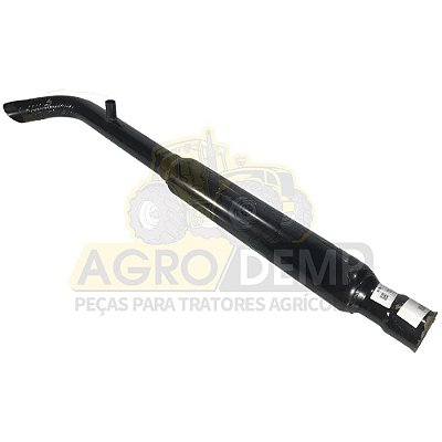 TUBO SILENCIOSO DE ESCAPAMENTO (REDONDO - COM INJETOR DA TURBINA) - FORD / NEW HOLLAND 8630 / 8830 - 84990441 - 5146412