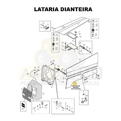 CHAPA INFERIOR DIANTEIRA (LADO ESQUERDO) 4X4 - VALTRA 885 E 985 - 81605700