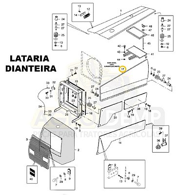 CHAPA LATERAL CANTO SUPERIOR (LADO DIREITO) 4X2 - VALTRA 885 - 80653800