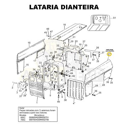 CHAPA LATERAL (LADO ESQUERDO) - VALTRA 785C E 785F - 81937200