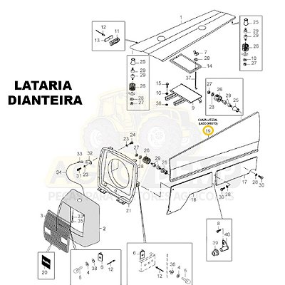 CHAPA LATERAL SUPERIOR (LADO DIREITO) - VALTRA 985 / 1280R / 1580 E 1780 - 80803000