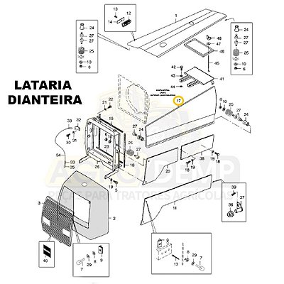 CHAPA LATERAL SUPERIOR (LADO ESQUERDO) 4X2 - VALTRA 885 - 80653900