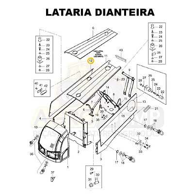 CHAPA LATERAL CANTO SUPERIOR (LADO DIREITO) - VALTRA BM85 E BM100 (GERAÇÃO 2) - 85524200