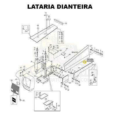 CHAPA LATERAL CANTO SUPERIOR (LADO ESQUERDO) - VALTRA / VALMET 1280 / 1380 / 1580 / 1680 / 1780 E 1880 - 82014010