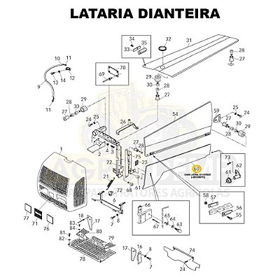 CHAPA LATERAL DO INTERIOR (LADO DIREITO) - VALTRA BL88 - 83706910