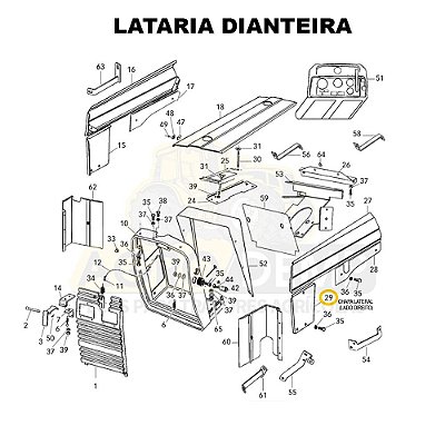 CHAPA LATERAL (LADO DIREITO) - VALTRA 585 / 685C / 685F / 785C E 785F - 83125500