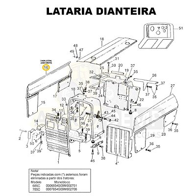 CHAPA LATERAL (LADO DIREITO) - VALTRA 785C E 785F - 81937300