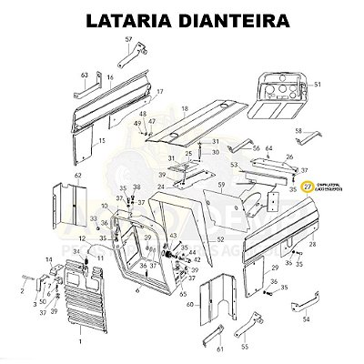 CHAPA LATERAL (LADO ESQUERDO) - VALTRA 585 / 685C E 685F - 81937600