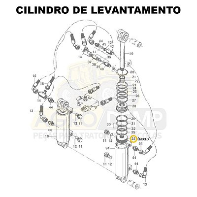 ÊMBOLO - VALTRA 885 / 985 / BH140 / BH160 / BH180 / BM85 / BM100 / BM110 / BM120 / BM125 / 1280R / 1580 / 1780 (GERAÇÕES 1 , 2 E HI) - 80043700