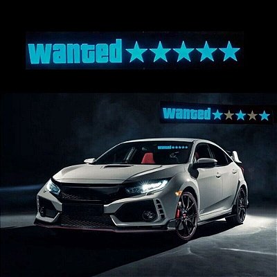 Adesivo Elétrico Wanted Car Led Para Jdm Glow Panel Decor