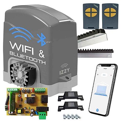 Kit Motor Portão Eletrônico Deslizante Dz Izzy 300 Wifi Agl